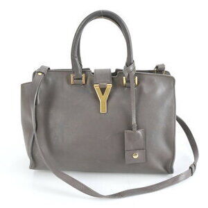 Saint Laurent Paris YSL Y Line Cabas Leather Shoulder Bag Crossbody Tote